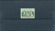 1940-Greece- "Postal Staff Anti-Tuberculosis Fund"- Violet-red Overprint On Deep Green Stamp, MH - Beneficenza