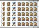 Jugoslawien – Yugoslavia 1993 Museum Exhibits – Houses In Full Sheets Of 25 MNH, 2 X; Michel # 2641-44 - Neufs