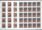 Jugoslawien – Yugoslavia 1993 Art – Icons In Full Sheets Of 25 MNH, 2 X; Michel # 2637-40 - Neufs