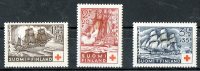 Finland 1937 Red Cross Set Of 3 Warships MH SG 312-314 - Neufs