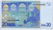 EURONOTES BANCONOTA BILLET DA 20 EURO E SLOVACCHIA G015C1 FDS - 20 Euro
