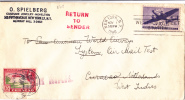 6718# ETATS UNIS LETTRE AIR MAIL Obl NEW YORK 1946 Pour CURACAO WILLEMSTAD WEST INDIES - RETURN TO SENDER UNITED STATES - Postal History