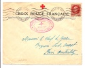 N° 517 OBL PARIS 86 1943 SUR LETTRE CROIX-ROUGE CACHET DIRECTION DES FOYERS - Red Cross