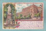 GRUSS AUS BERLIN  - 2 VUES - Technische Hochschule Zu Charlottenburg.- Lessing Denk. 1903  -  BELLE  CARTE PRECURSEUR  - - Charlottenburg