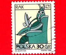 POLONIA - POLSKA - Usato - 1997 - Segni Zodiacali - Cancro - Cancer - 30 Gr - Used Stamps