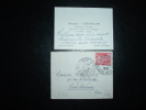 LETTRE MIGNONNETTE TP MARIANNE DE GANDON 15 F OBL.30-12-1950 ROUEN HOTEL DE VILLE (76 SEINE-MARITIME) + CARTE VISITE - Tarifs Postaux