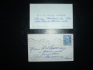 LETTRE MIGNONNETTE TP MARIANNE DE GANDON 15 F OBL.MECA. 31-12-1952 FLERS DE L'ORNE (61 ORNE) + CARTE VISITE - Postal Rates