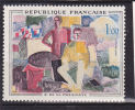 FRANCE N° 1322  1F ROGER DE LA FRESNAYE : COULEUR DECALEE SUR DRAPEAU EN ARRIERE PLAN** - Unused Stamps