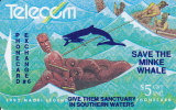 New Zealand, PO-13, Phonecard Exchange #6 Whale, Only 200 Issued, 2 Scans - Nuova Zelanda