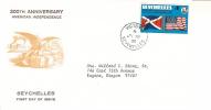 FDC Seychelles:1976  200th Anniversary  Independence - Seychelles (1976-...)