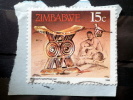 Zimbabwe - 1990 - Mi.Nr.424 - Used - Crafts - Headrest  - Definitives - On Paper - Zimbabwe (1980-...)