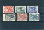 1943-Greece- "Winds (part II)" Airpost- Complete Set MNH [100, 200 & 400Dr. With Toning Spots] - Neufs