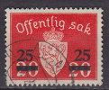 Norway 1949 Mi. 60    25 Ø Auf 20 Ø Wappen Dienstmarke Service - Servizio