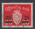 Norway 1949 Mi. 60    25 Ø Auf 20 Ø Wappen Dienstmarke Service - Officials