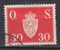 Norway 1951 Mi. 64    30 Ø Wappen Dienstmarke Service O. S. - Service