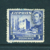 CYPRUS  -  1938  George VI  3pi  FU - Cyprus (...-1960)