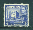 CYPRUS  -  1938  George VI  4pi  FU - Zypern (...-1960)