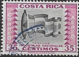 COSTA RICA 1954 Air. National Industries. - 35c Purple (Textiles) FU - Costa Rica