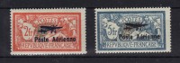 FRANCE PA  N° 1 & 2 ** Variétés Sur Les 2 Haubans Brisés Signés Calves Rares - 1927-1959 Ungebraucht