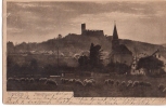 Ak Litho Königstein Taunus Abendfrieden Wohnhäuser Kirche Schafe Schafherde 13.7.1904 - Koenigstein