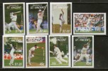 Grenadines Of St. Vincent 1988 Famous Cricketers Sc 606-13 Imperforated Progressive Colour Proof Set MNH - Cricket