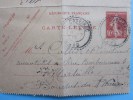 Carte-Lettre Entier Postal N°138 Semeuse Rouge 10c Sur Chamois:CAD Rural"petit Cercle Dans Grand"pointillé:CAVEIRAC Gard - Kaartbrieven