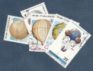 LOT DE 5 TIMBRES MONTGOLFIERES - Fesselballons