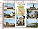 CONTRES - 7 Vues: Halle, Eglise, Fontaine Javalet, Place Du Marché, Abbaye De Cornilly,  Ancien Presbytère, Etang Salais - Contres