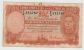 Australia 10 Shillings 1939 P 25a 25 A - Sonstige & Ohne Zuordnung