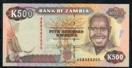 ZAMBIA  P35  500 KWACHA 1991 #AB  UNC. - Zambia