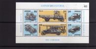 SWEDEN SVERIGE SVEZIA 1980 SWEDISH HISTORY CARS TRANSPORTS Motor Vehicles BLOCK SHEET BLOCCO FOGLIETTO BLOC FEUILLET MNH - Blokken & Velletjes