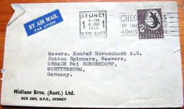 ==  Australia, 1955  Stempel - Lettres & Documents