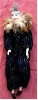 Harlekin Puppe Aus Porzellan  - Mit Naturfeder-Krause - Größe Ca. 45 Cm - Bambole