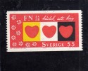 SWEDEN - SVERIGE - SVEZIA 1970 ONU UNO ANNIVERSARY LOVE NO WAR - ANNIVERSARIO AMORE NON GUERRA MNH - Ungebraucht