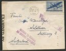 US AIRMAIL COVER 1942 TO SWITZERLAND, CANCEL: RETURN TO SENDER NO SERVICE AVAILABLE - Lettres & Documents