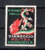 ERINNOFILO VIAREGGIO 1929 MOSTRA ERINOFILA - Cinderellas