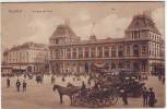 BRUXELLES . LA GARE DU NORD . BELLE ANIMATION. Carte Taxée à 10 C. - Spoorwegen, Stations