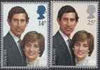 1981 GRANDE BRETAGNE 1001-2** Mariage Diana - Unused Stamps