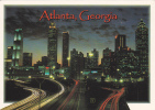 ATLANTA, GEORGIA - AS THE SUN GOES DOWN THE LIGHTS COME ON IN GEORGIA. POSTCARD, CARTE POSTALE, PERFECT SHAPE, S.U.A. - Atlanta