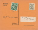 962/18 -  Carte Publicitaire TP PREO Petit Sceau 1946 - Réexpédiée TP Lion V LUTTRE Vers Dessain à MALINES - Typos 1936-51 (Petit Sceau)