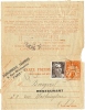 REF LBL9 - FRANCE CARTE LETTRE CHAPLAIN 3f + GANDON 3f REPIQUAGE POISSONNERIE FOURNIER VOYAGEE - Neumáticos