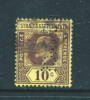 STRAITS SETTLEMENTS  -  1902  Edward VII  10c Used As Scan - Straits Settlements