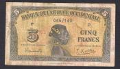 AFRIQUE OCCIDENTALE (French West Africa)  :  5 Francs - 1942  - P28a - 0457140 - Otros – Africa
