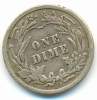 1914 D, BARBER DIME , UNCLEANED SILVER COIN - 1892-1916: Barber