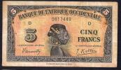 AFRIQUE OCCIDENTALE (French West Africa)  :  5 Francs - 1942  - P28a - 0817449 - Otros – Africa