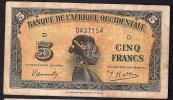 AFRIQUE OCCIDENTALE (French West Africa)  :  5 Francs - 1942  - P28a - 0437154 - Otros – Africa