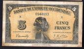 AFRIQUE OCCIDENTALE (French West Africa)  :  5 Francs - 1942  - P28a - 0544693 - Altri – Africa