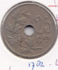@Y@  Belgie  25  Centiem  1910  Vf/xf  (1782) - 25 Cents