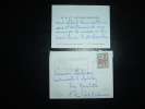 LETTRE MIGNONNETTE TP COQ DE DECARIS 0,30 F OBL. MECANIQUE 27-12-1967 PONT-AUDEMER (27 EURE) + CARTE DE VISITE - Tarifs Postaux