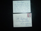 LETTRE MIGNONNETTE TP MARIANNE DE DECARIS 0,25 F OBL. MEC 6-1-1961 FECAMP (78 SEINE-MARITIME) + CARTE DE VISITE - Postal Rates